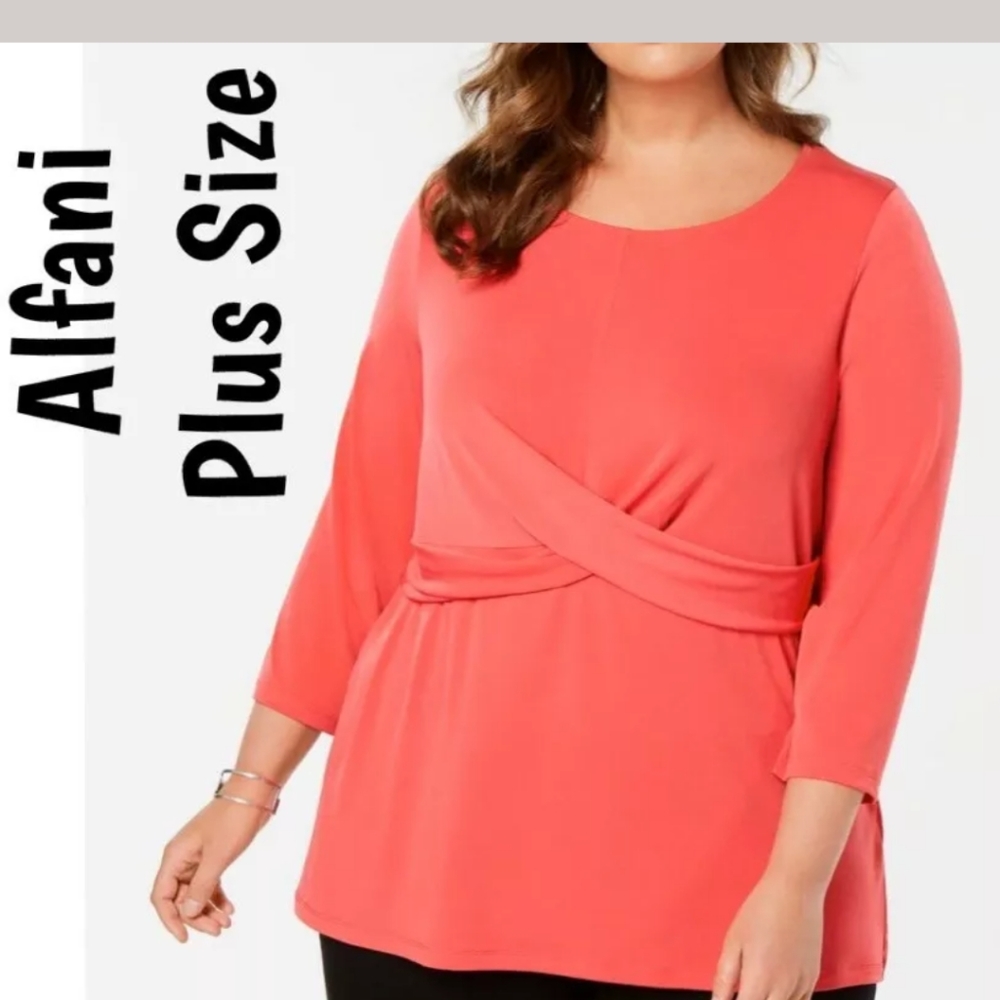 New Alfani tunic length, 3/4 sleve, dressy blouse